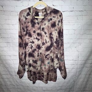 Mind Set by‎ XCVI tie dye boho tunic shirt size M